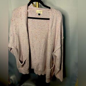Universal Threads Open Cardigan Light Purple with the speckles of colors. XL